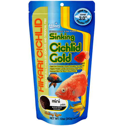 Hikari Tropical Cichlid Gold Sinking Pellet Fish Food - Premium Nutrition for Cichlids & Goldfish - Ideal for Aquariums & Fish Tanks