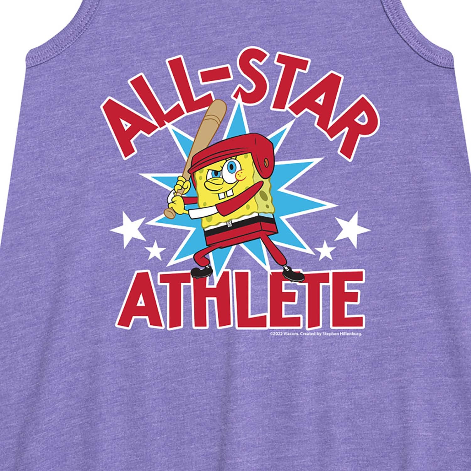 HYBRID APPAREL Spongebob Squarepants American All-Star Toddler & Youth Girls A-Line Dress - Cute Cartoon Character Outfit for Birthday, Party & Casual Wear