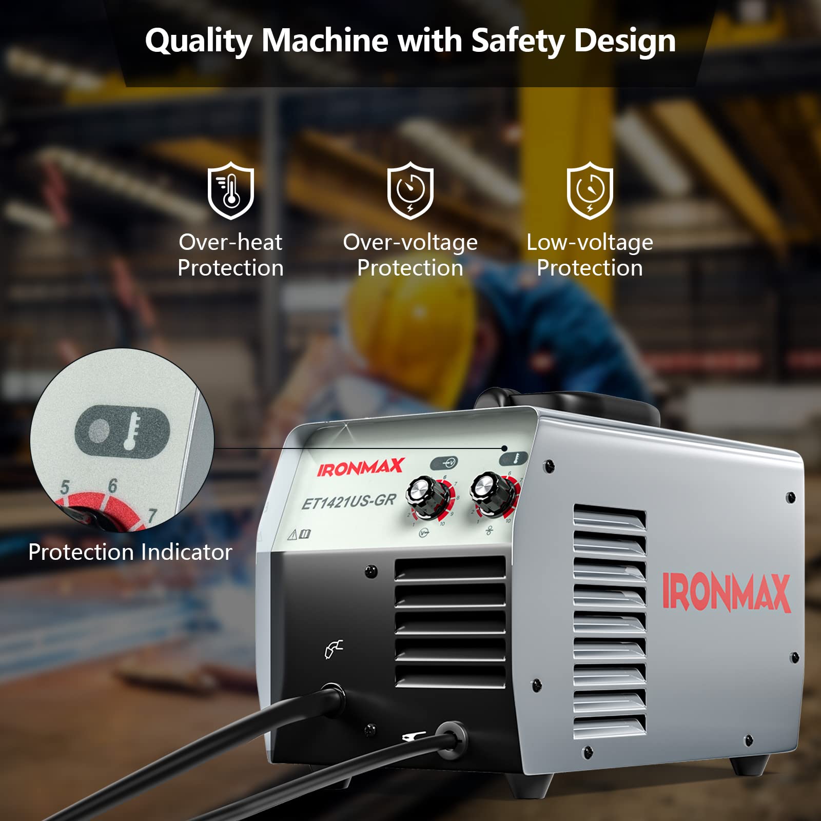 Goplus MIG 140 Welder - 120V Flux Core Welding Machine with IGBT Inverter Technology, Integrated MIG Torch & Earth Clamp (Includes Bonus Adapter & Contact Tips) - Perfect for DIY Projects, Home Repairs, and Metal Fabrication