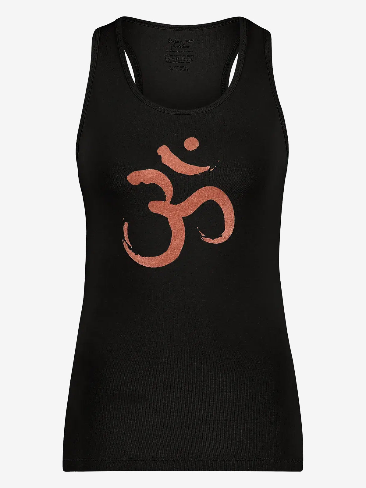 Urban Goddess OM Core Yoga Tank - Onyx Black | High-Performance Workout Top for Women | Perfect for Yoga, Pilates & Gym