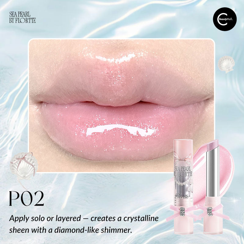 FLORTTE Glass Sea Collection - Hydrating Solid Lip Gloss with Sheer Shine | Perfect for Everyday Wear & Special Occasions