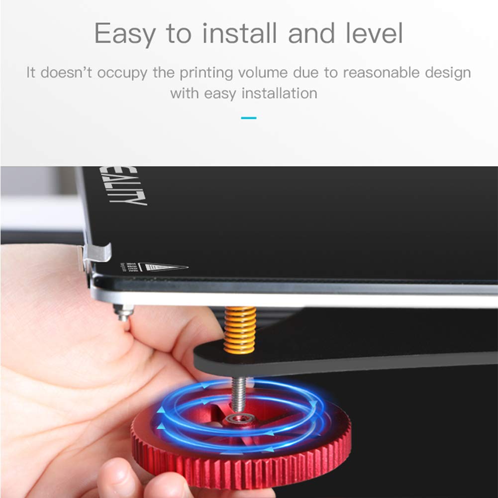 Creality Upgraded 4PCS Aluminum Hand Twist Leveling Nut with 4PCS Hot Bed Die Springs - Premium 3D Printer Bed Leveling Kit for Ender 3/3 Pro, Ender 5/5 Plus/Pro, CR-10, CR10S/10S Pro, CR 20 - Perfect for Smooth Printing & Easy Bed Calibration