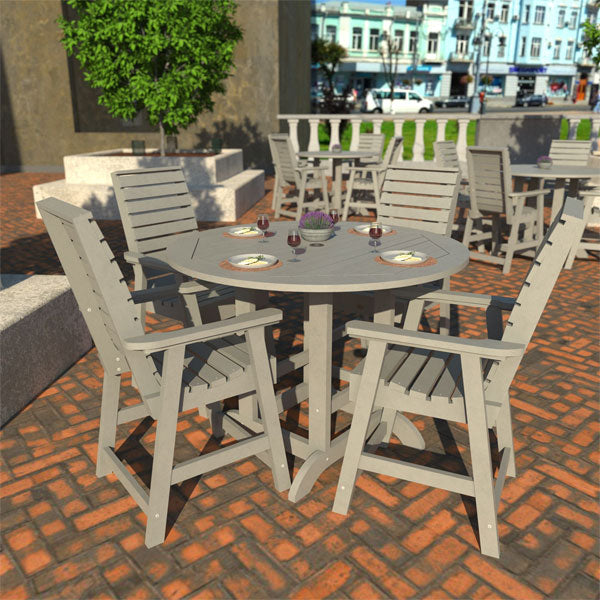Glennville 5-Piece Round Counter Height Dining Set - Perfect for Small Spaces, Breakfast Nooks & Modern Kitchens