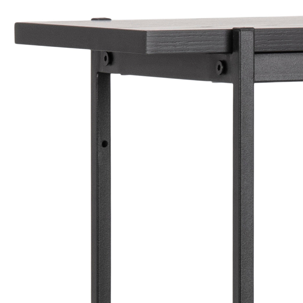 KREMAN 94cm Black Display Unit - Modern Shelf for Living Room, Bedroom & Office Storage & Organization