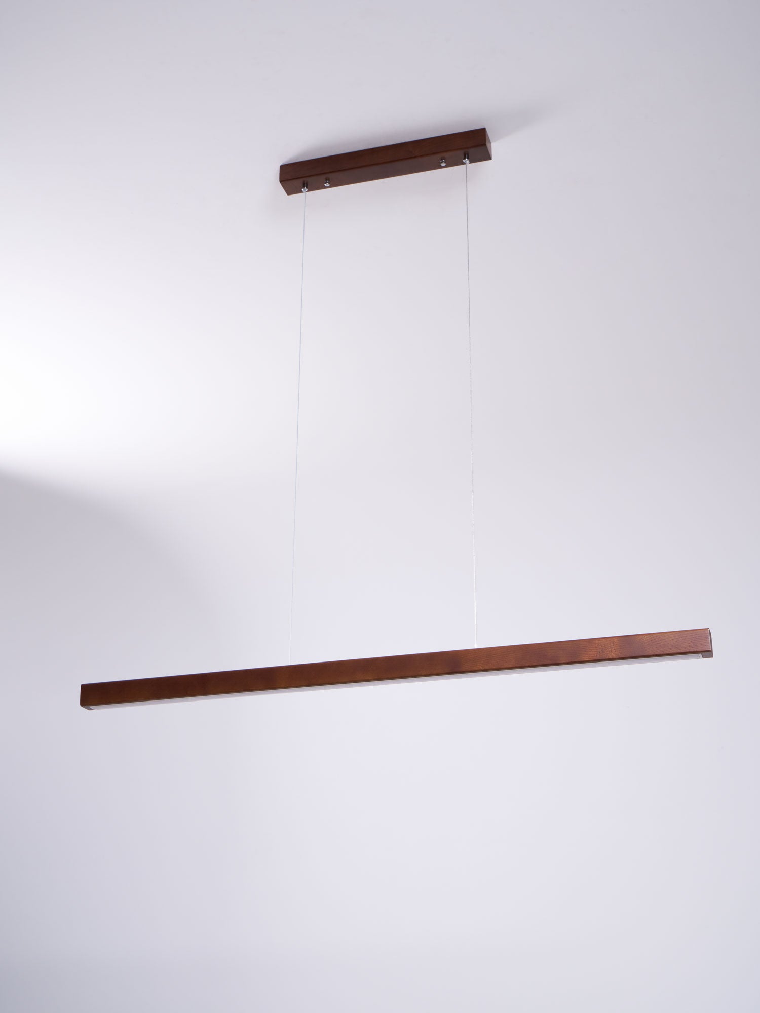 Modern Linear Wooden Pendant Light - Sleek Scandinavian Style Wood Chandelier for Kitchen Island, Dining Room & Living Room Lighting