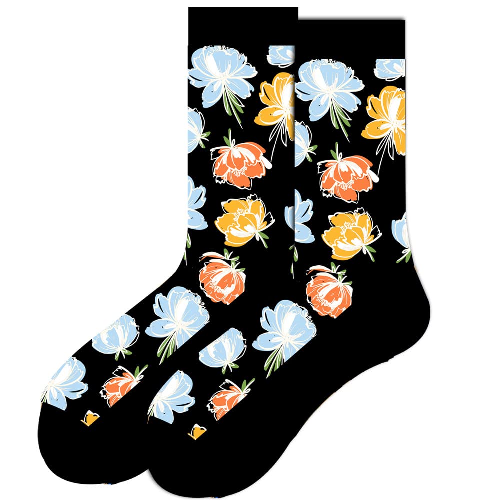 Trendy Geometric Animal Print Socks for Men & Women - Fashionable Tube Socks with Floral Patterns - Perfect for Casual Wear, Gifts, and Everyday Outfits