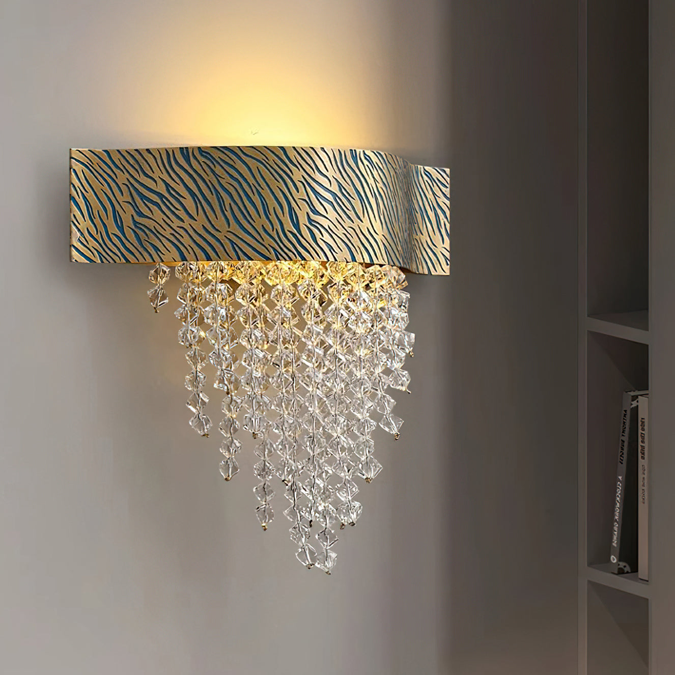 Tiger Stripes Wall Lamp - Modern Animal Print Night Light for Bedroom, Living Room & Nursery - Unique Jungle-Themed Decor for Kids & Adults