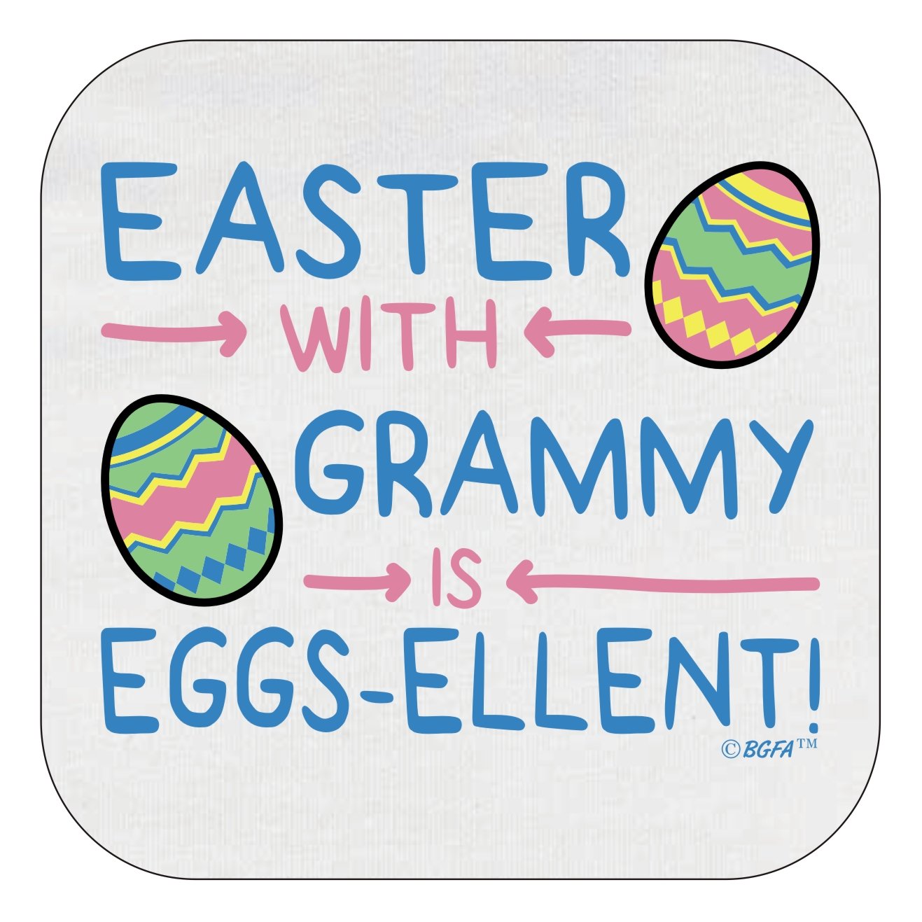 Easter Toddler T-Shirt - Eggs-Ellent Grammy Gift for Kids