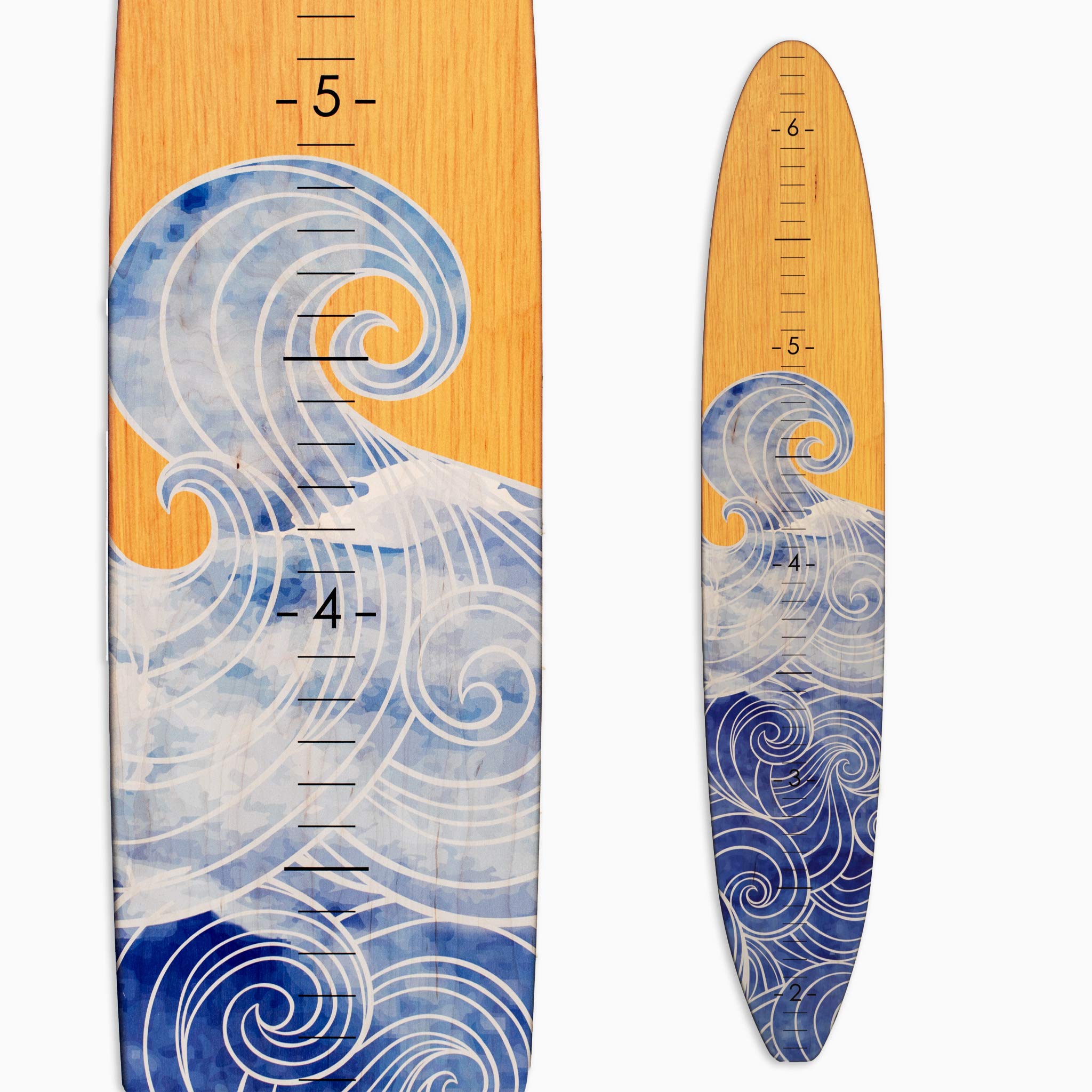 Wooden Surfboard Growth Chart for Baby & Kids - 57