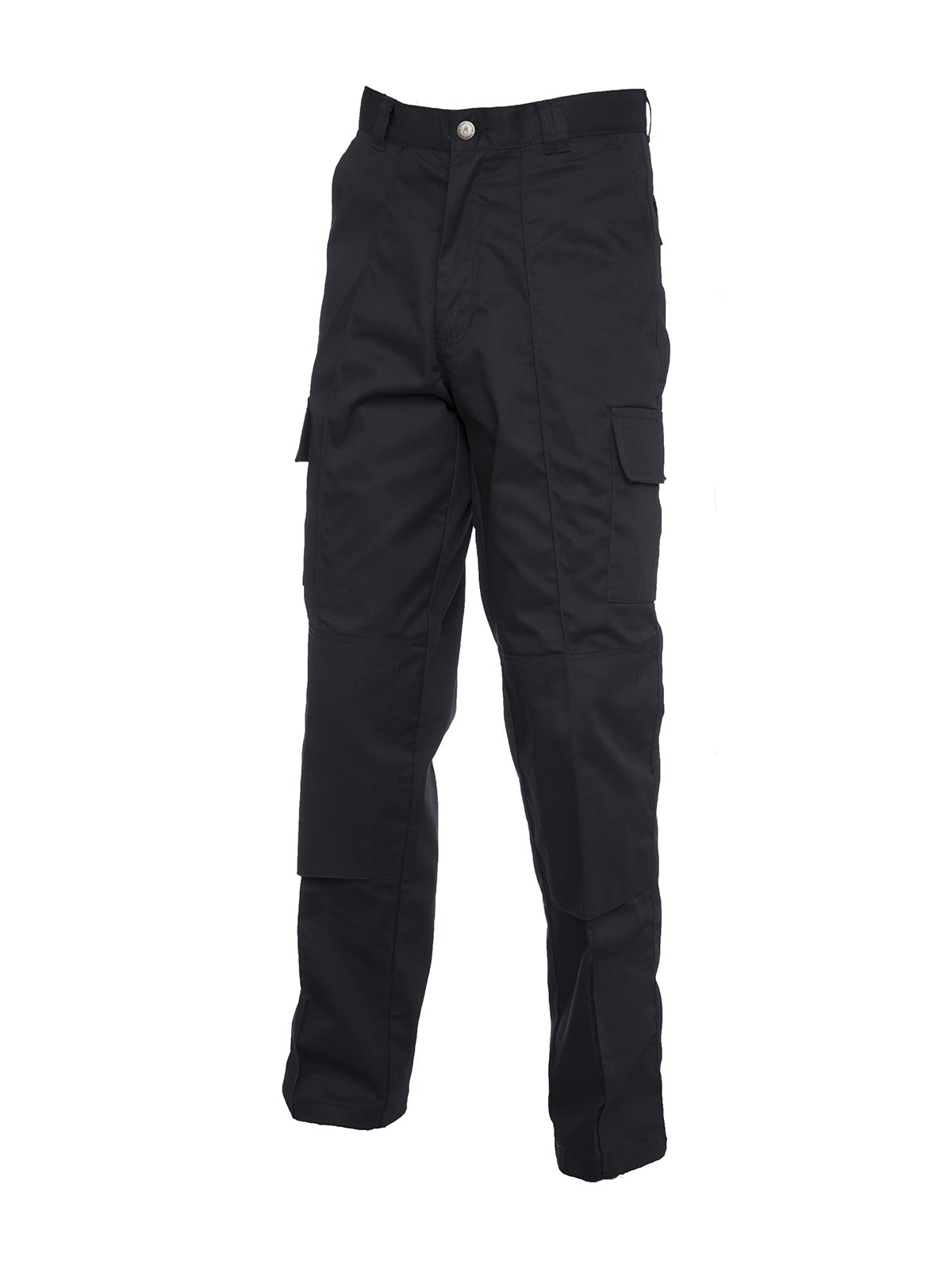 Uneek Men's Work Pants with Knee Pad Pockets - 28 Regular Black | Durable Utility Pants for Construction, Carpentry & Outdoor Work