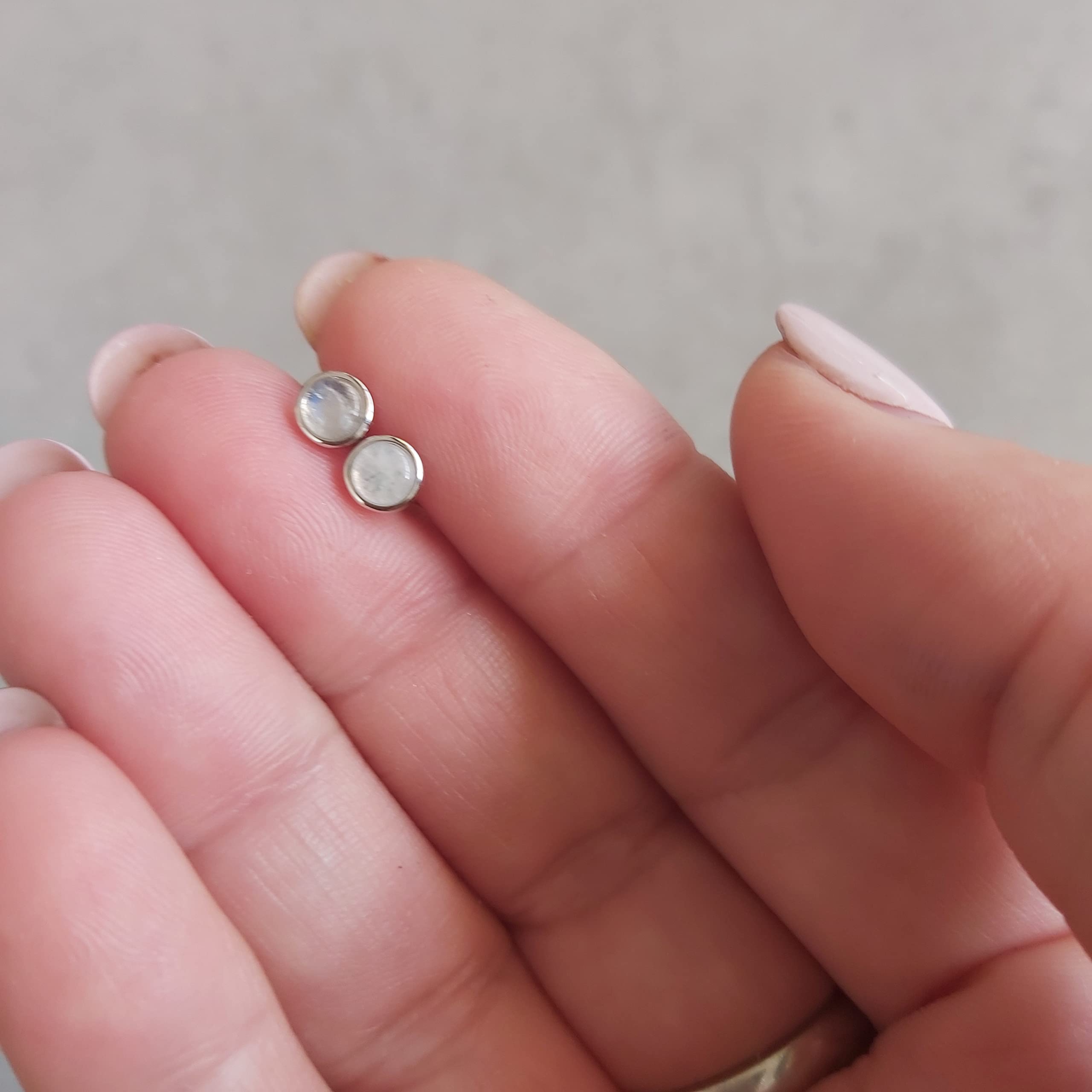 4mm Opal Stud Earrings for Women - Minimalist Fashion Jewelry - Perfect for Everyday Wear, Office & Special Occasions