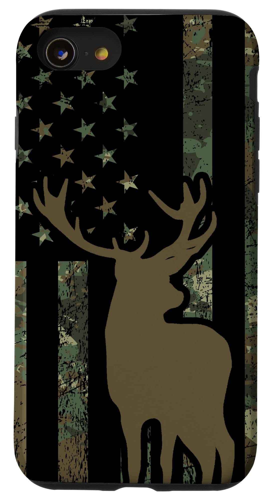 iPhone SE (2020)/7/8 Camouflage Hunting Phone Case with American Flag Design - Durable Protective Cover for Elk Hunting & Outdoor Adventures
