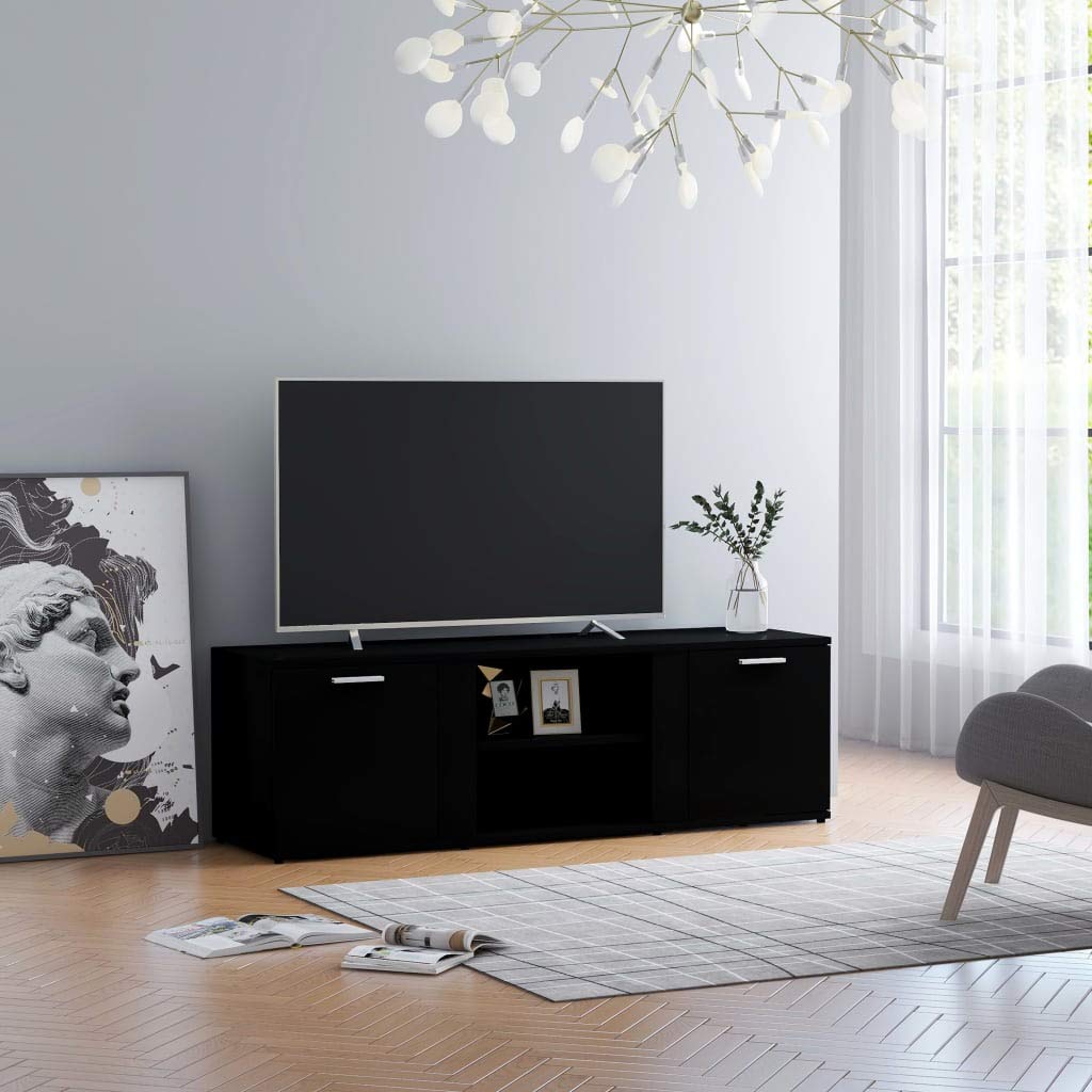 Modern TV Stand with 2 Doors & 2 Compartments - 47.2