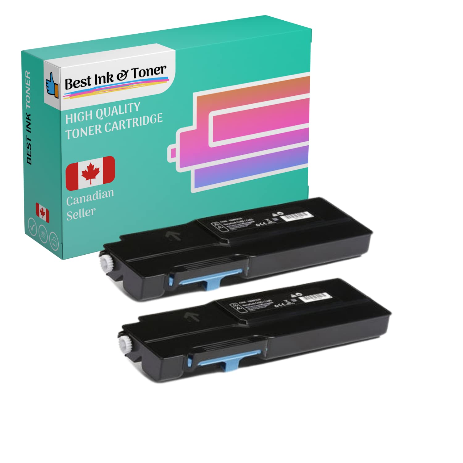 High Yield Cyan Toner Cartridge (2-Pack) - Compatible with Xerox 106R03514 for VersaLink C400/C400D/C400DN/C405/C405DN/C405N Printers - Ideal for Office Printing & High Volume Documents