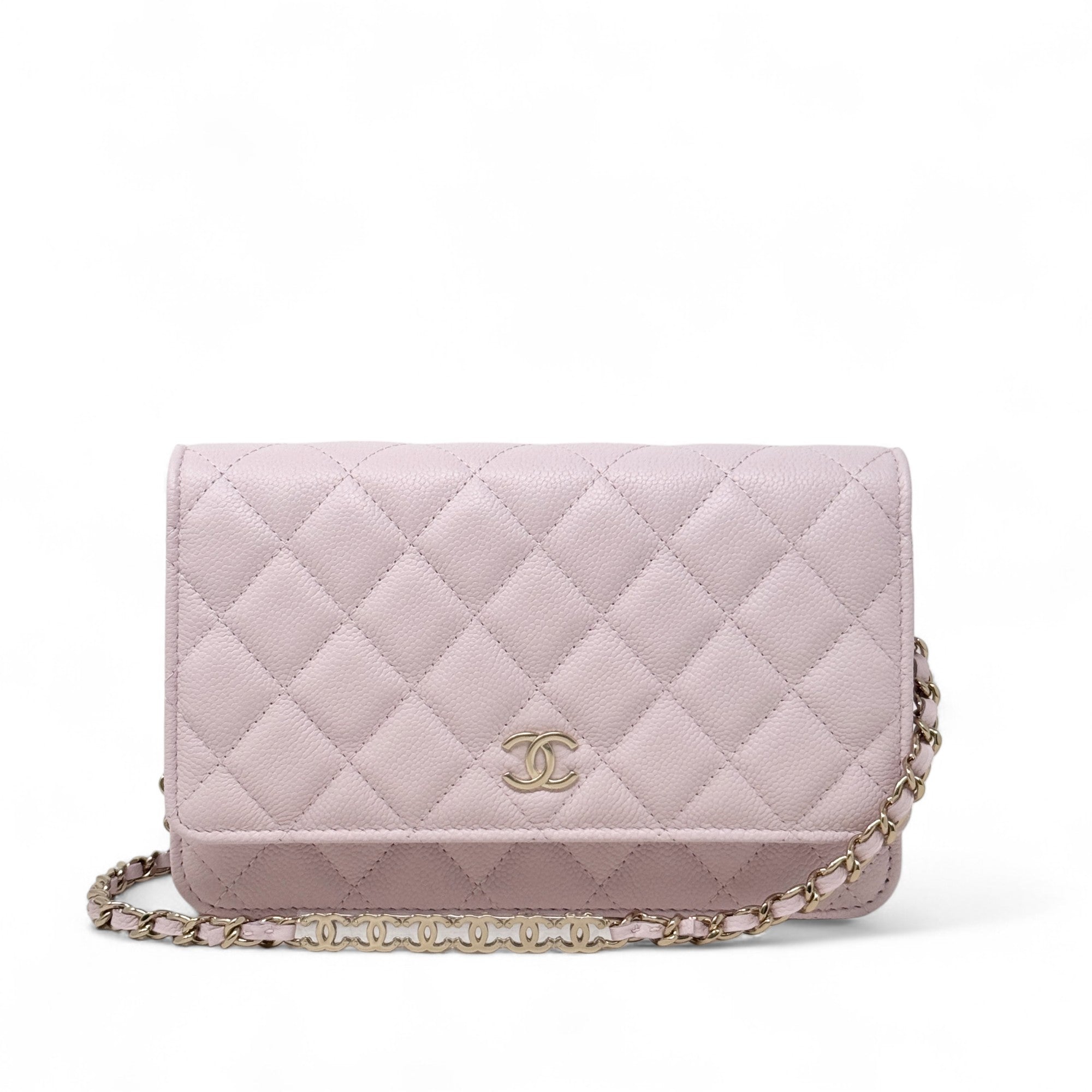 Chanel Pink Quilted Caviar Leather Wallet On Chain Crossbody Bag for Women - Perfect for Parties, Date Nights & Everyday Use