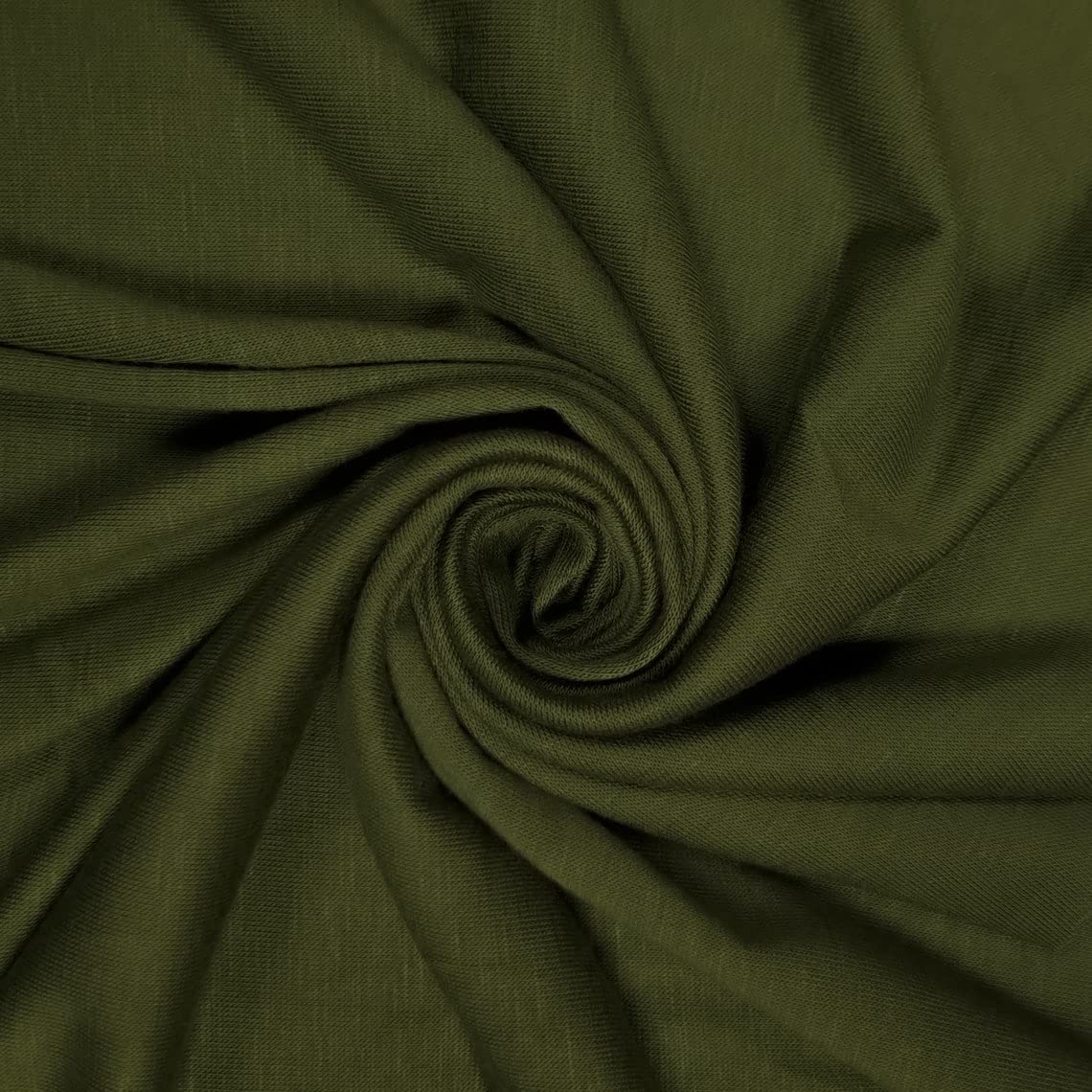 Rayon Spandex Jersey Knit Fabric (160 GSM) - 3 Yards, Green Moss - Soft Stretchy Material for DIY Clothing, Dresses & Activewear