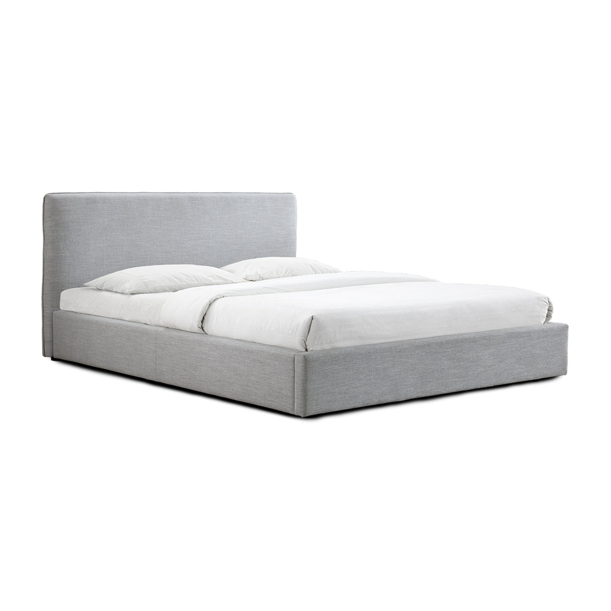 Dane King Size Bed Frame - Modern Upholstered Platform Bed with Wooden Slats - Perfect for Master Bedroom & Guest Room Decor
