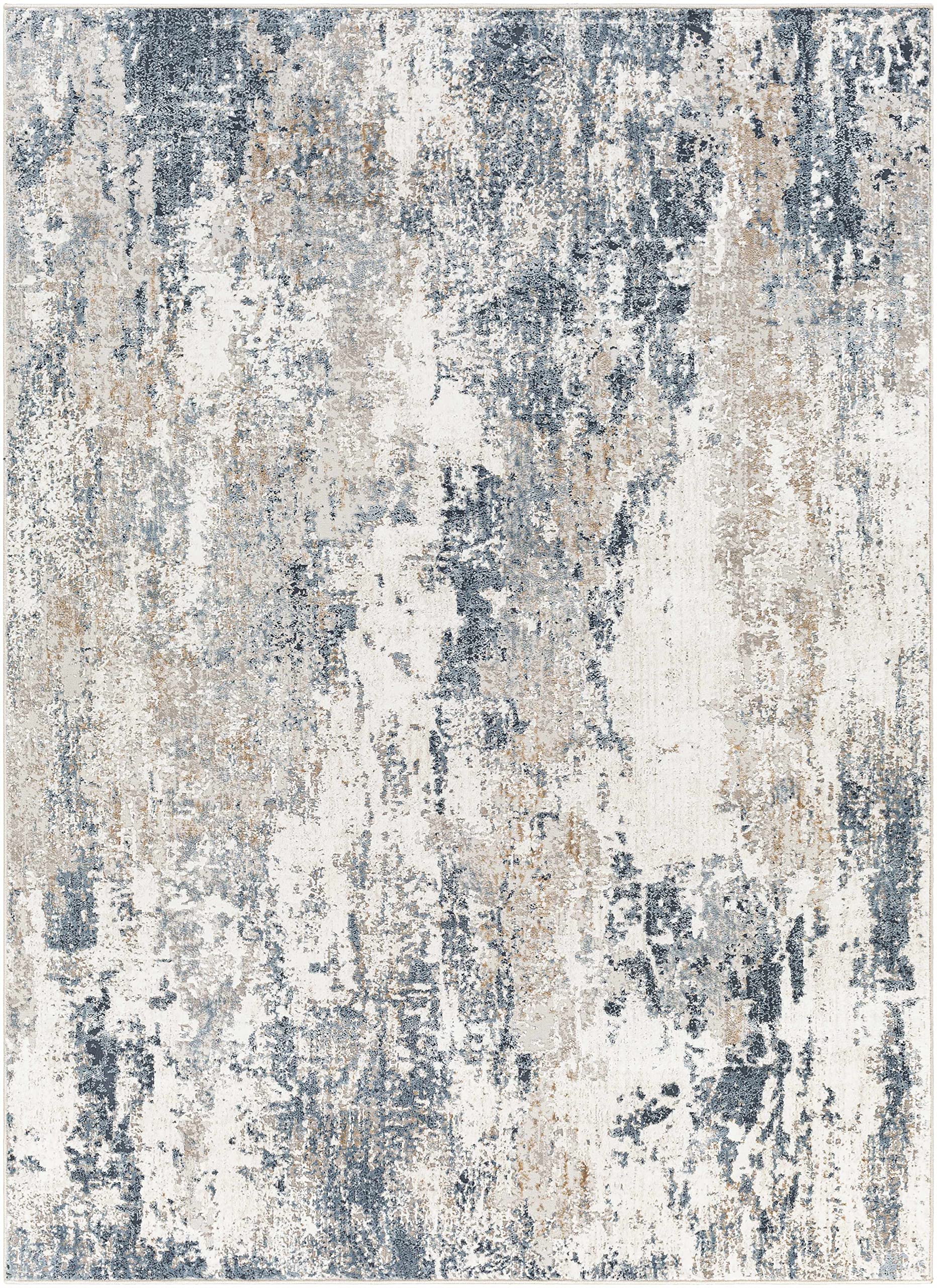 Hauteloom Modern Gray and Blue Area Rug 9'2