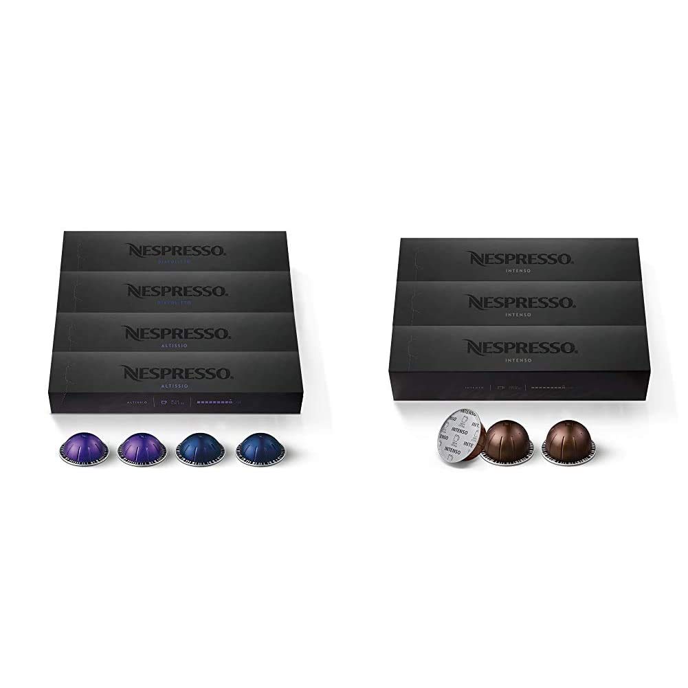 Nespresso VertuoLine Espresso & Dark Roast Coffee Pods Variety Pack - 40 Capsules for Bold Coffee Lovers - Perfect for Home Brewing, Office Use & Gifts