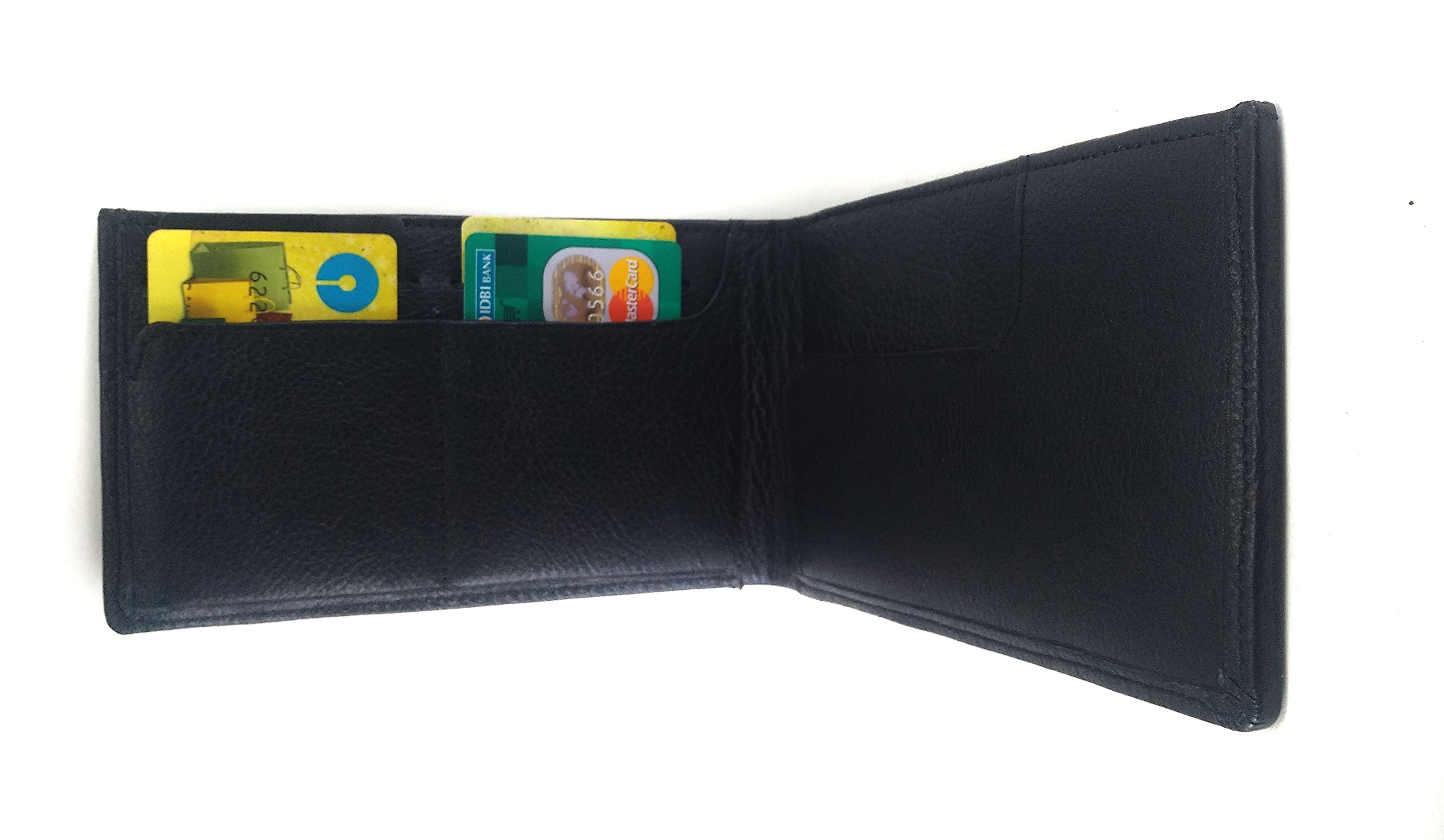 Vintage Men's Genuine Leather Bifold Wallet - Classic Long Design for Cash & Cards (Black) | Perfect Gift for Dad, Husband & Business Professionals