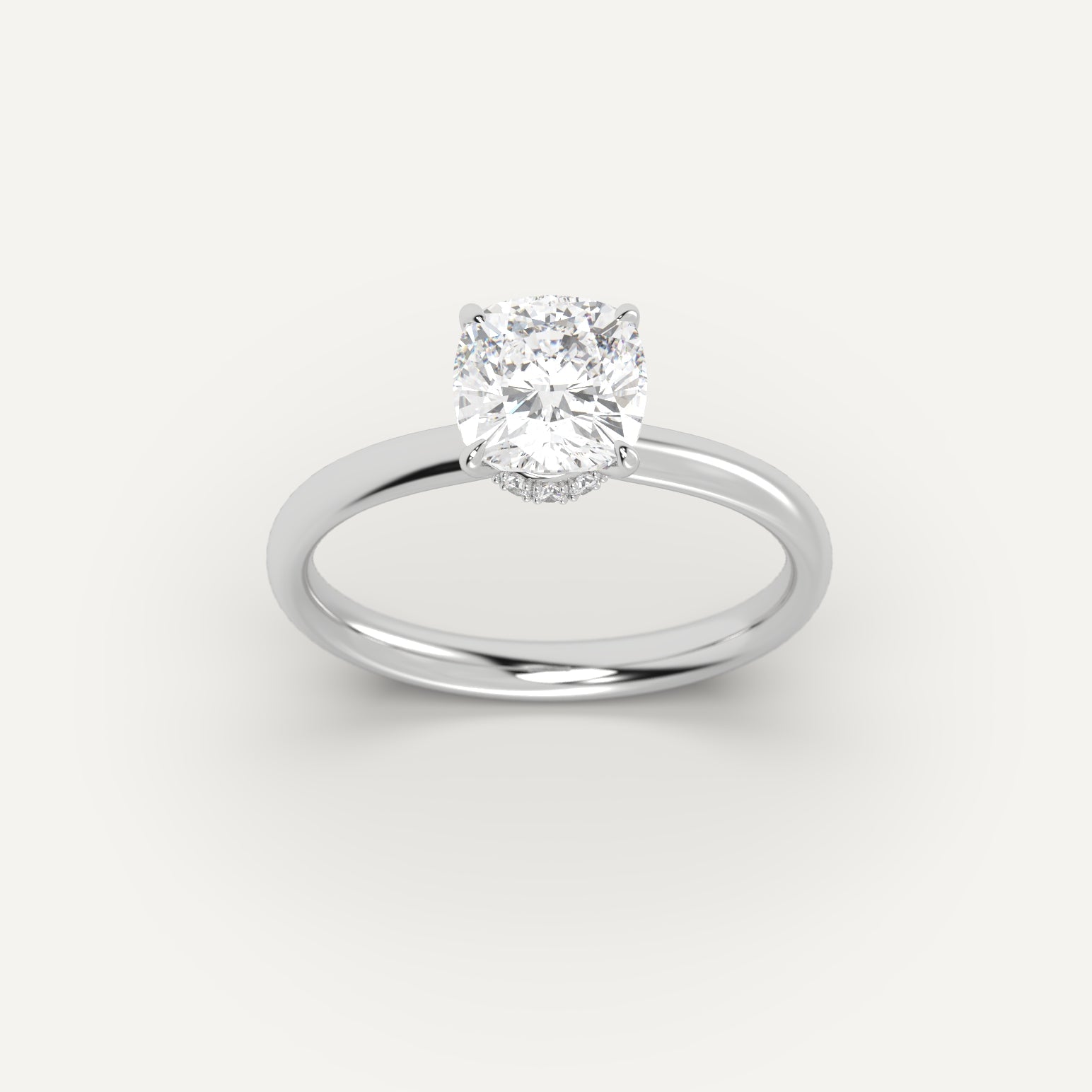 2 Carat Cushion Cut Diamond Engagement Ring - 14K White Gold Wedding Band for Women - Perfect for Proposals, Anniversaries & Special Occasions