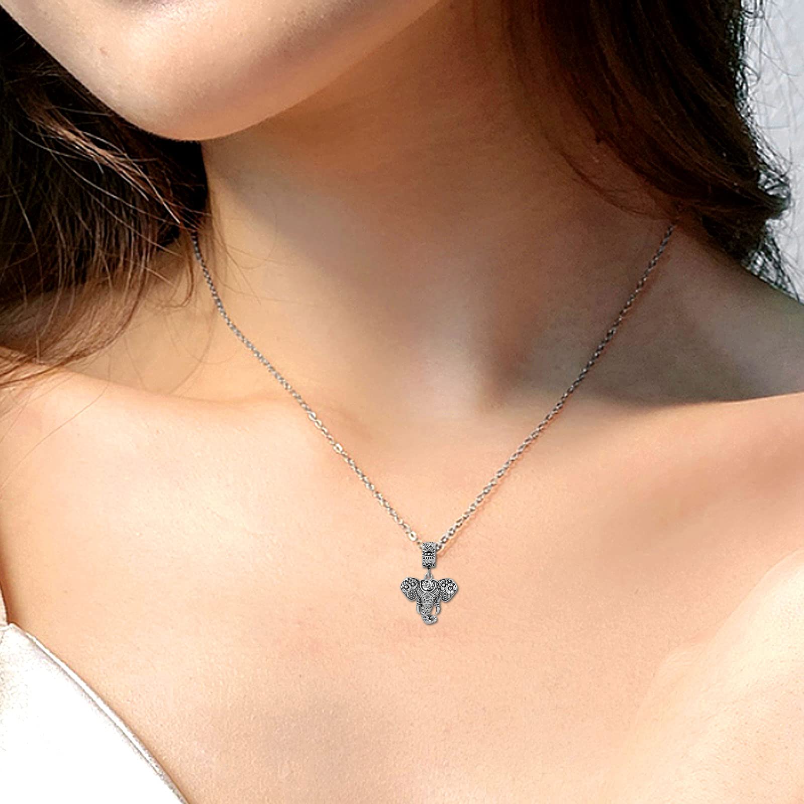 KunBead Elephant Pendant Necklace for Women & Girls - 18 Inch Fashion Jewelry - Perfect for Casual Wear, Gifts & Special Occasions