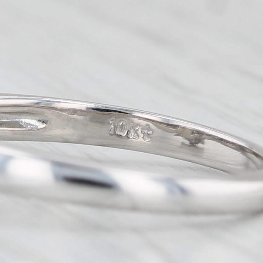 0.20ctw Diamond Cluster Engagement Ring - 10k White Gold Size 6.75 - Perfect for Proposals, Anniversaries & Bridal Jewelry