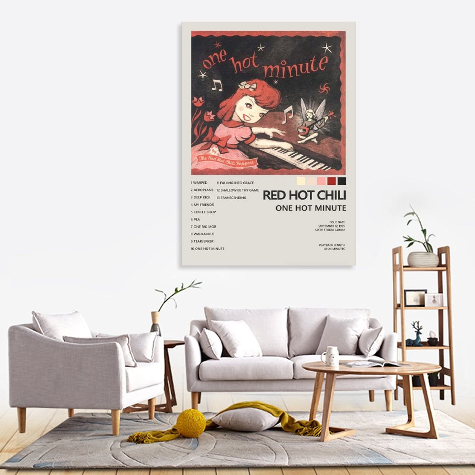 Red Hot Chili Peppers One Hot Minute Canvas Poster - Unframed 16x24 inches (40x60cm) - Music Wall Art for Bedroom, Office & Living Room Decor - Perfect Gift for Rock Fans & Music Lovers