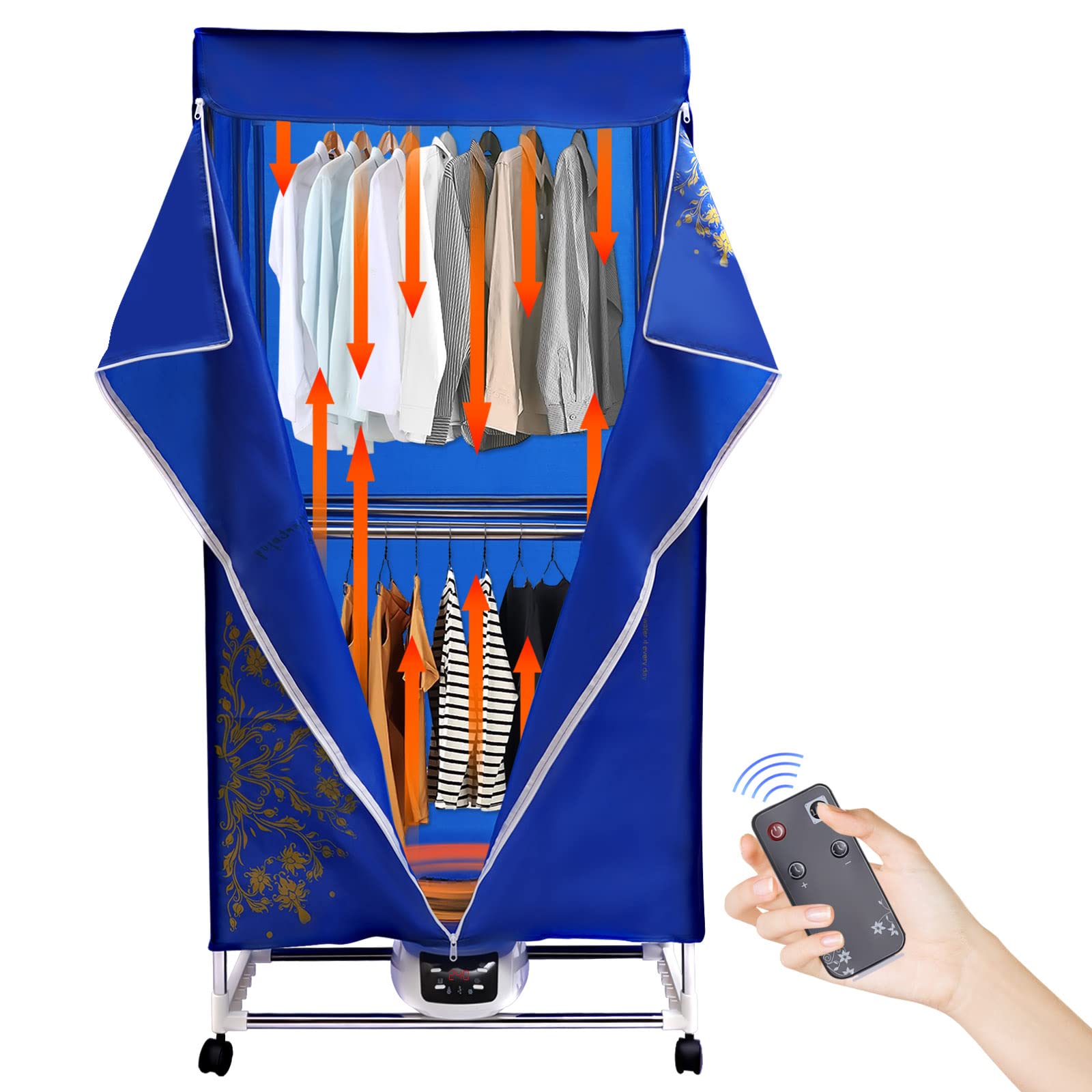 Portable Electric Clothes Dryer - Compact Travel Mini Dryer with Adjustable Temperature (60-70°F) for Apartments, Dorms & Homes | Fast Drying for Laundry, Travel & Small Spaces