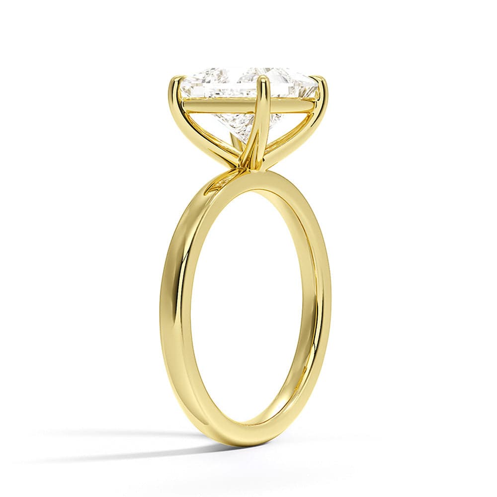 Princess Cut Moissanite Engagement Ring - Classic Solitaire Design for Women | Perfect Wedding, Proposal, Anniversary Gift