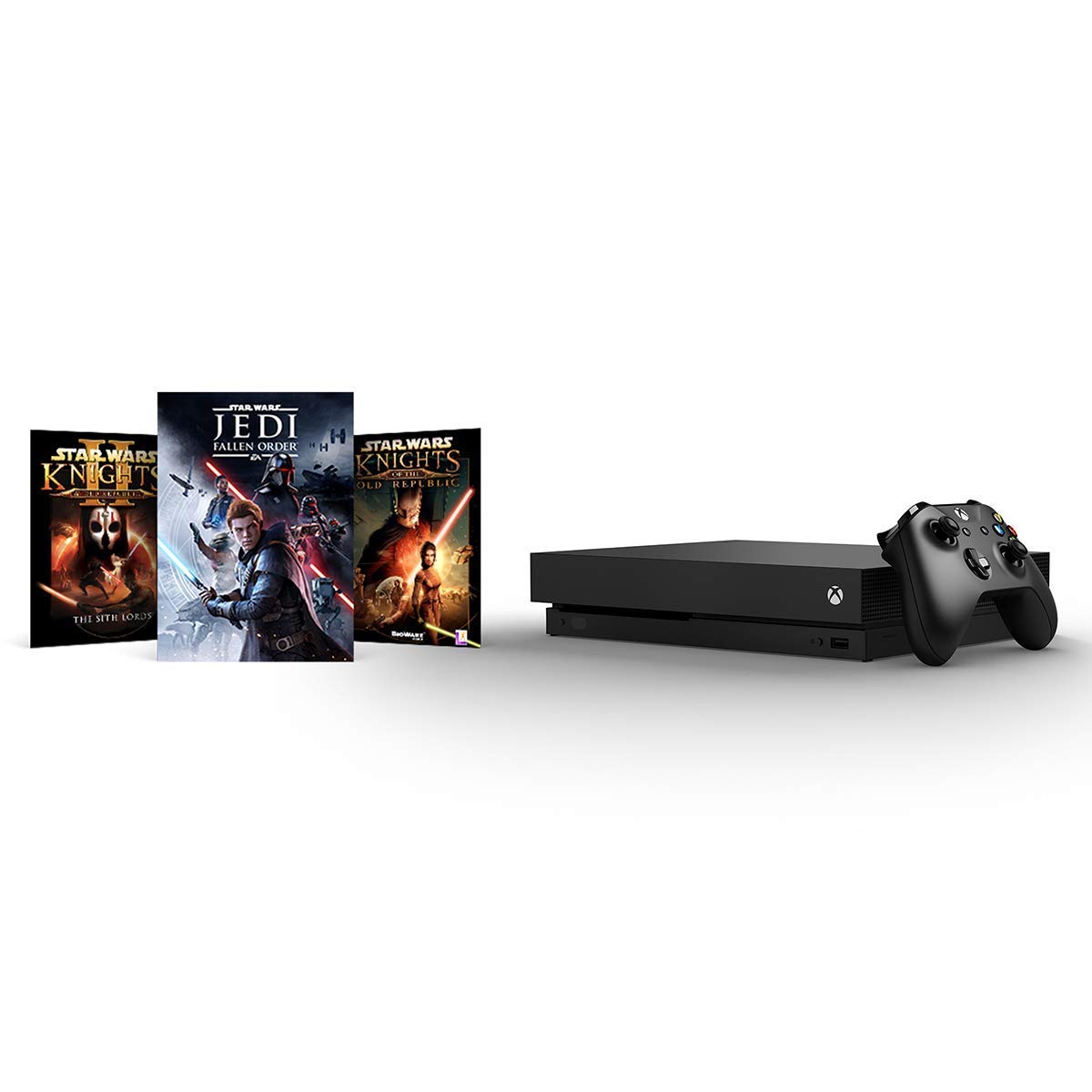 Xbox One X 1TB Console - Star Wars Jedi: Fallen Order Bundle (Renewed) | 4K UHD Gaming System with HDR | Perfect for Star Wars Fans & Action-Adventure Gamers | Ideal for Home Entertainment & Multiplayer Gaming