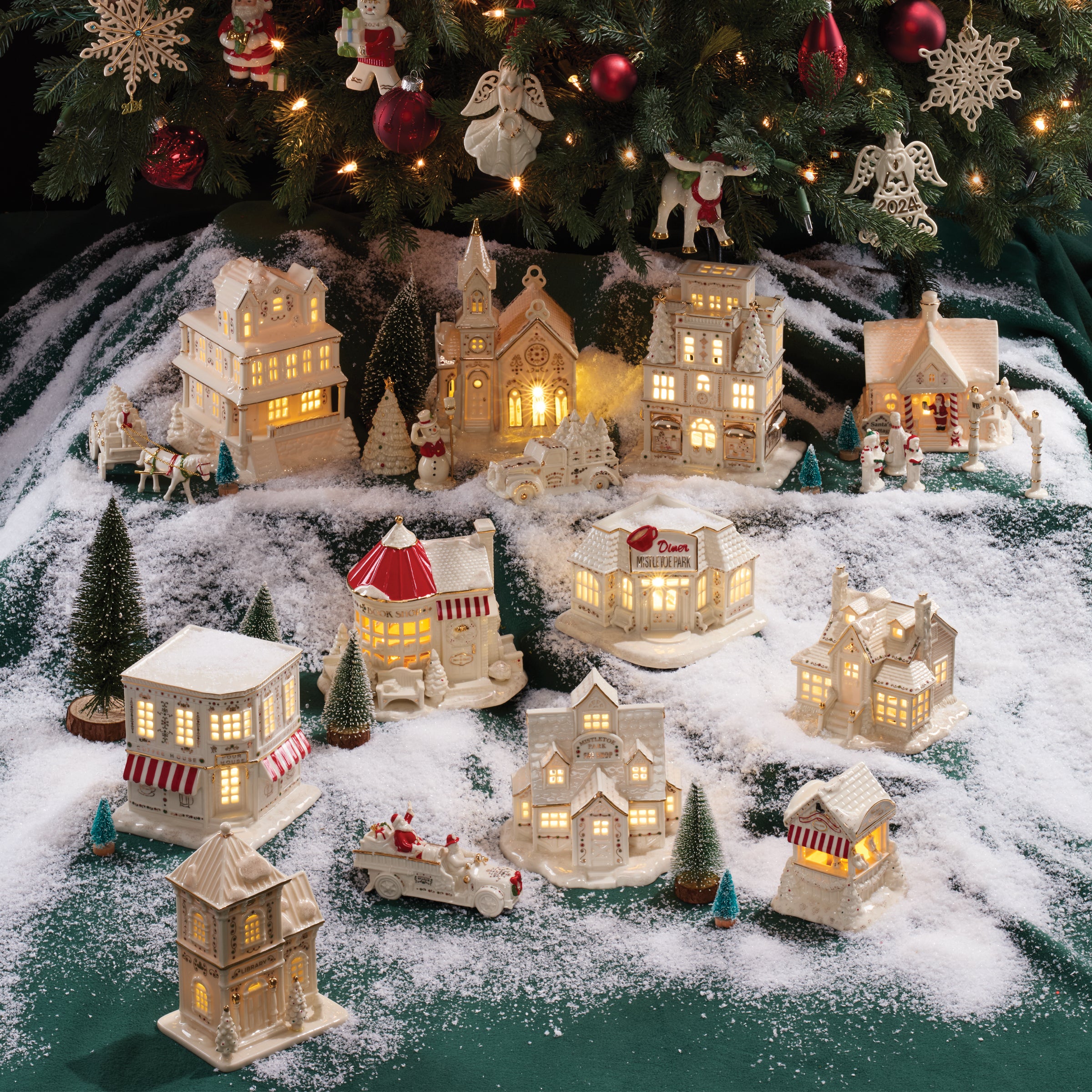 Santa's Fire Truck Figurine - Mistletoe Park Christmas Decoration for Holiday Home Décor, Gift & Collectible | Perfect for Christmas Tree, Mantel & Festive Displays