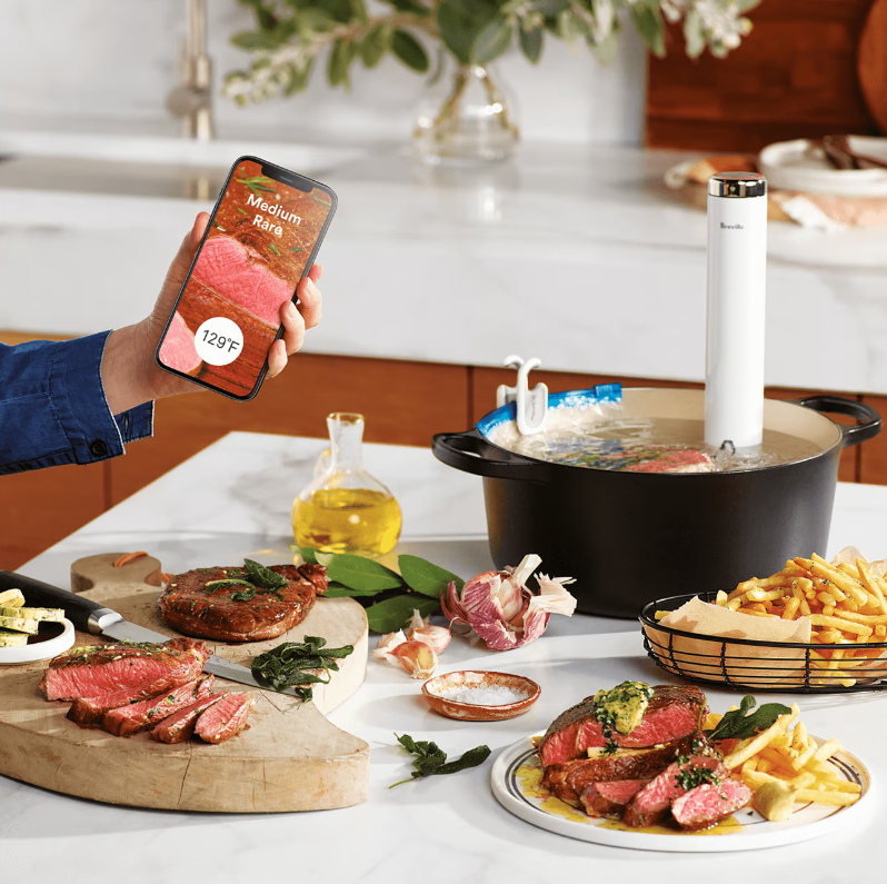 Breville Joule Turbo Immersion Circulator - Precision Sous Vide Cooker with Fast Heating, Stainless Steel Design | Perfect for Steak, Seafood & Meal Prep at Home