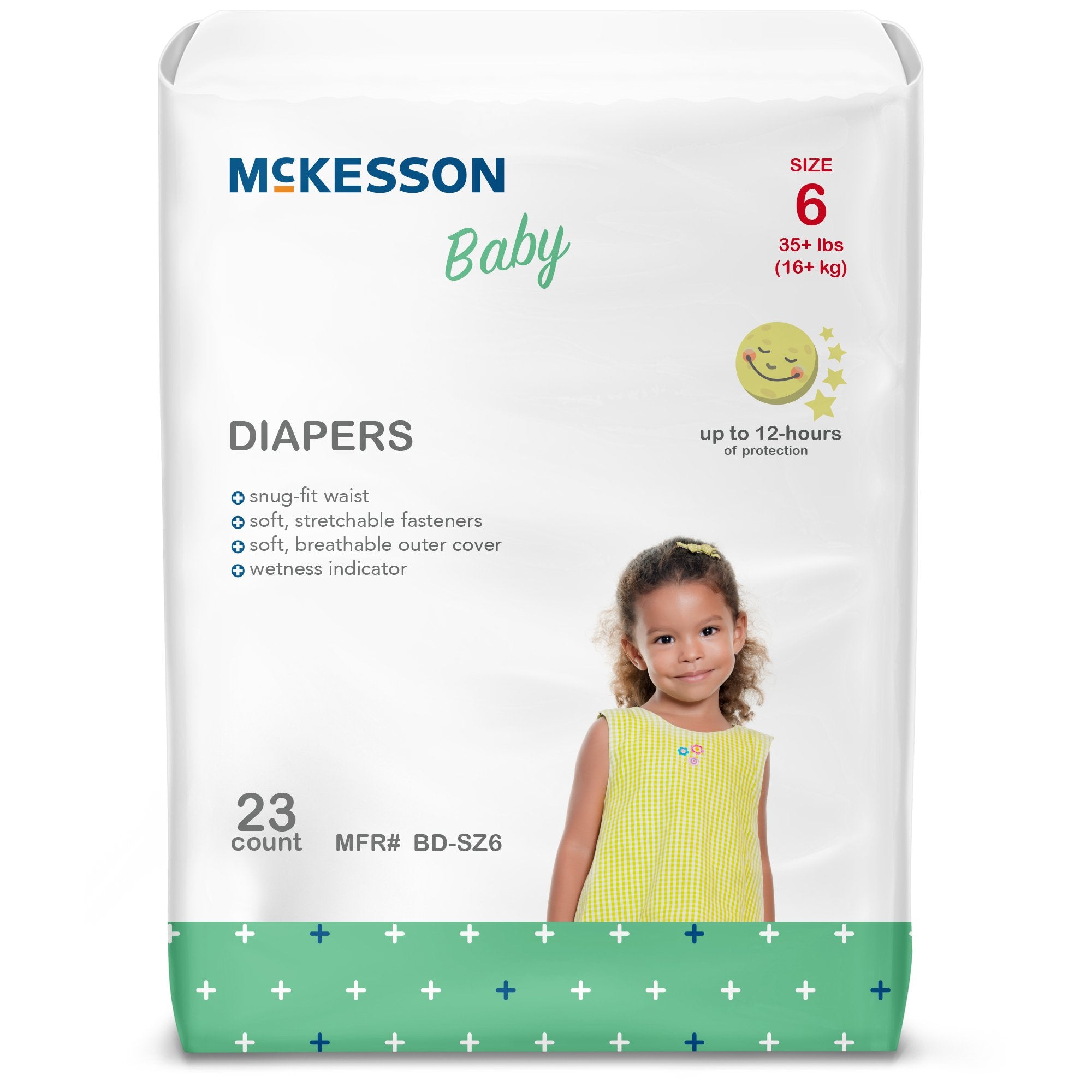 McKesson Premium Baby Diapers - Super Absorbent, Leak Proof, Hypoallergenic for Overnight & Heavy Use - Newborn & Infant Care Essentials