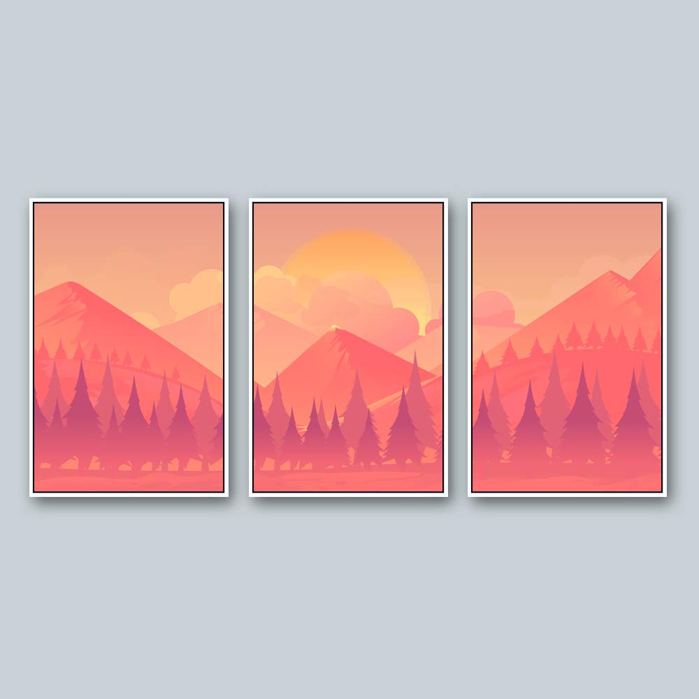 Wall26 3-Panel Framed Canvas Wall Art Set - 16