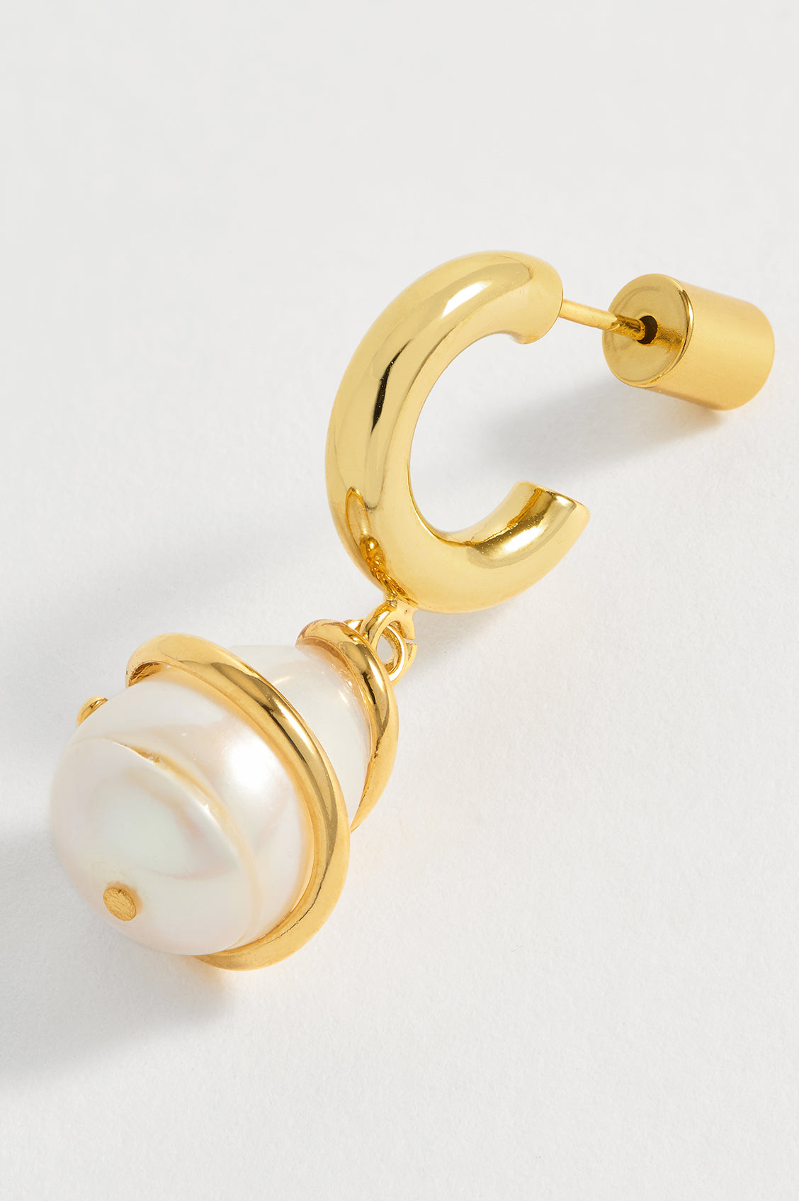 Elegant Pearl Wrap Drop Hoop Earrings for Women - Perfect for Weddings, Parties & Special Occasions
