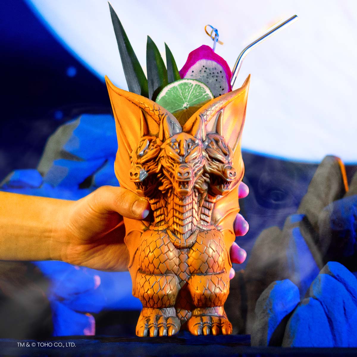 King Ghidorah Tiki Mug - Collectible Godzilla Monster Ceramic Cup for Tropical Cocktails & Home Bar Decor - Perfect for Themed Parties, Anime Fans & Kaiju Lovers