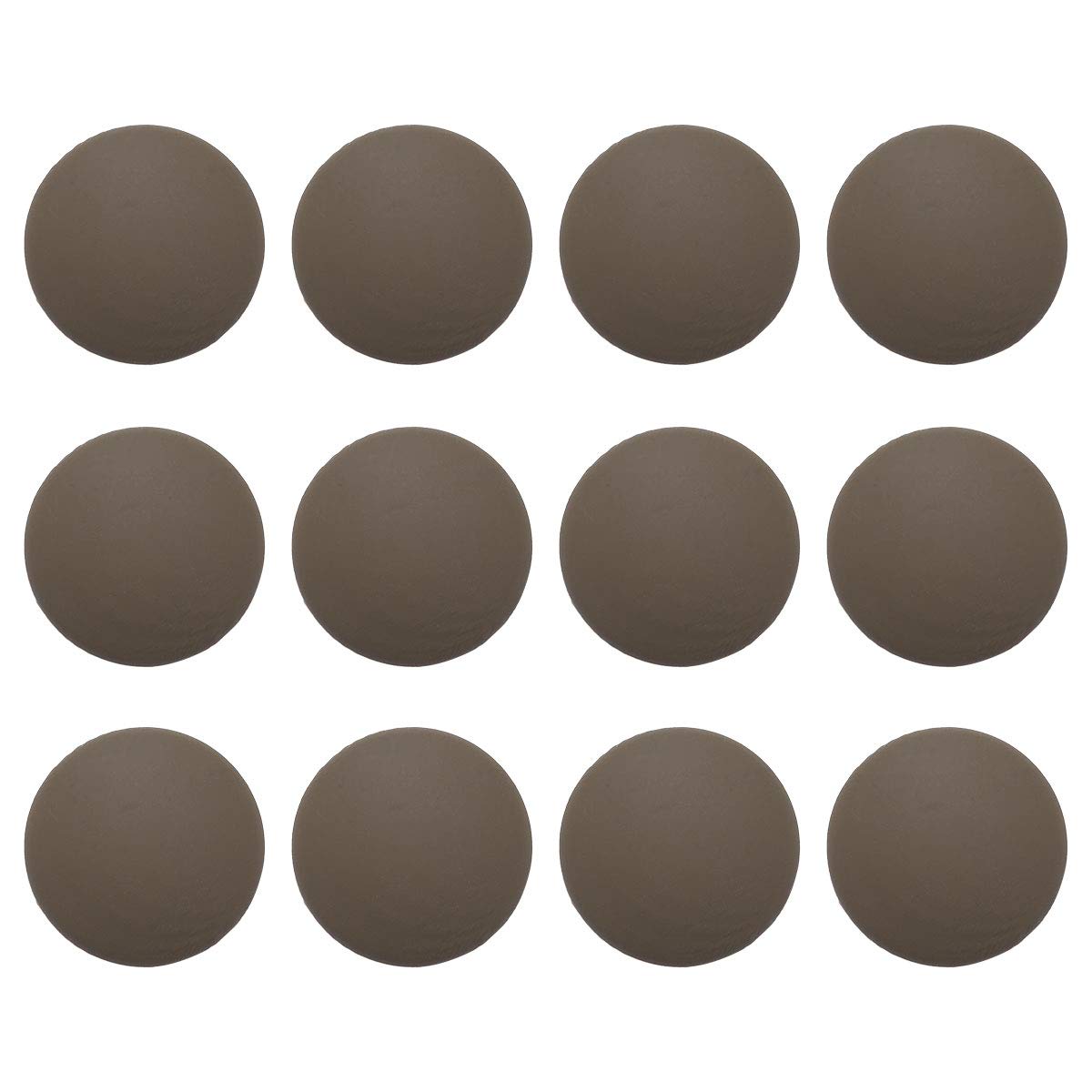 CHICTRY 12Pcs Self-Adhesive Door Bumpers - Brown Wall Protectors for Home & Office