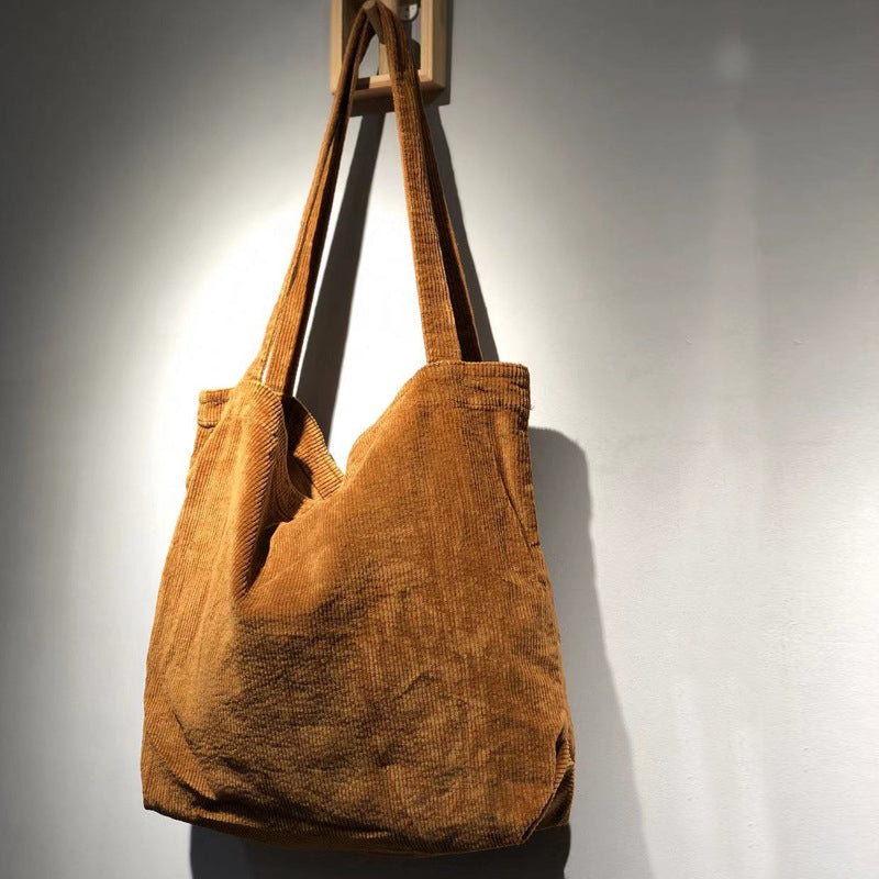 Stylish Corduroy Shoulder Bags for Women - Fashionable Winter & Fall Handbags - Perfect for Shopping, Work & Daily Use