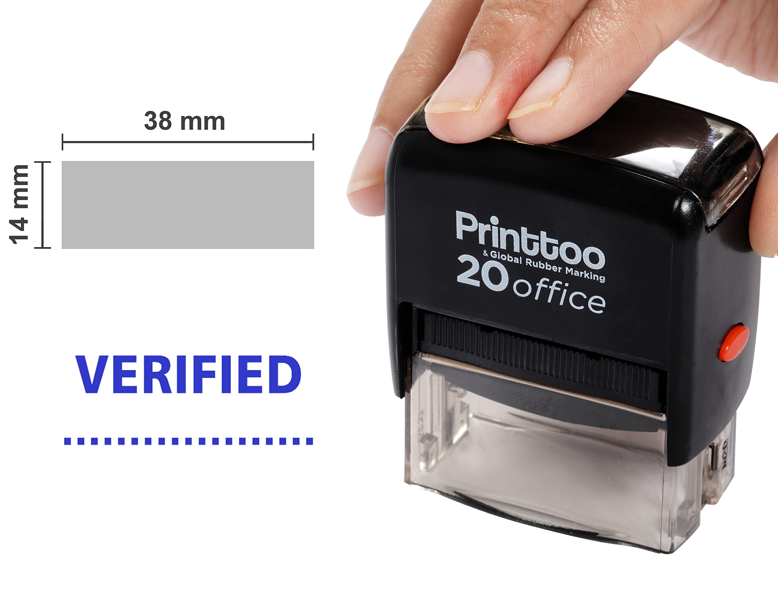 Custom Self-Inking Rubber Stamp for Office & Business - Personalized Stamp with Blue Ink | Perfect for Document Signing, Paperwork, Notary, Mail & Craft Projects