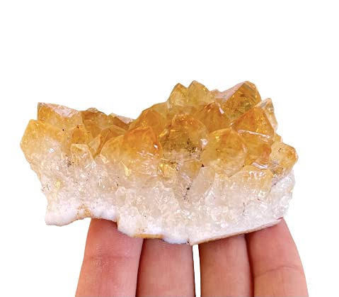 Premium Citrine Druzy Cluster - 8cm Grade A Yellow Crystal for Healing & Decor