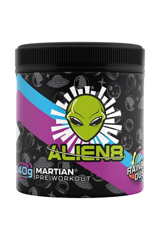 Alien8 Martian Pre Workout Powder 240g - Energy Booster for Gym & Fitness Enthusiasts | Supports Focus & Endurance for Intense Workouts