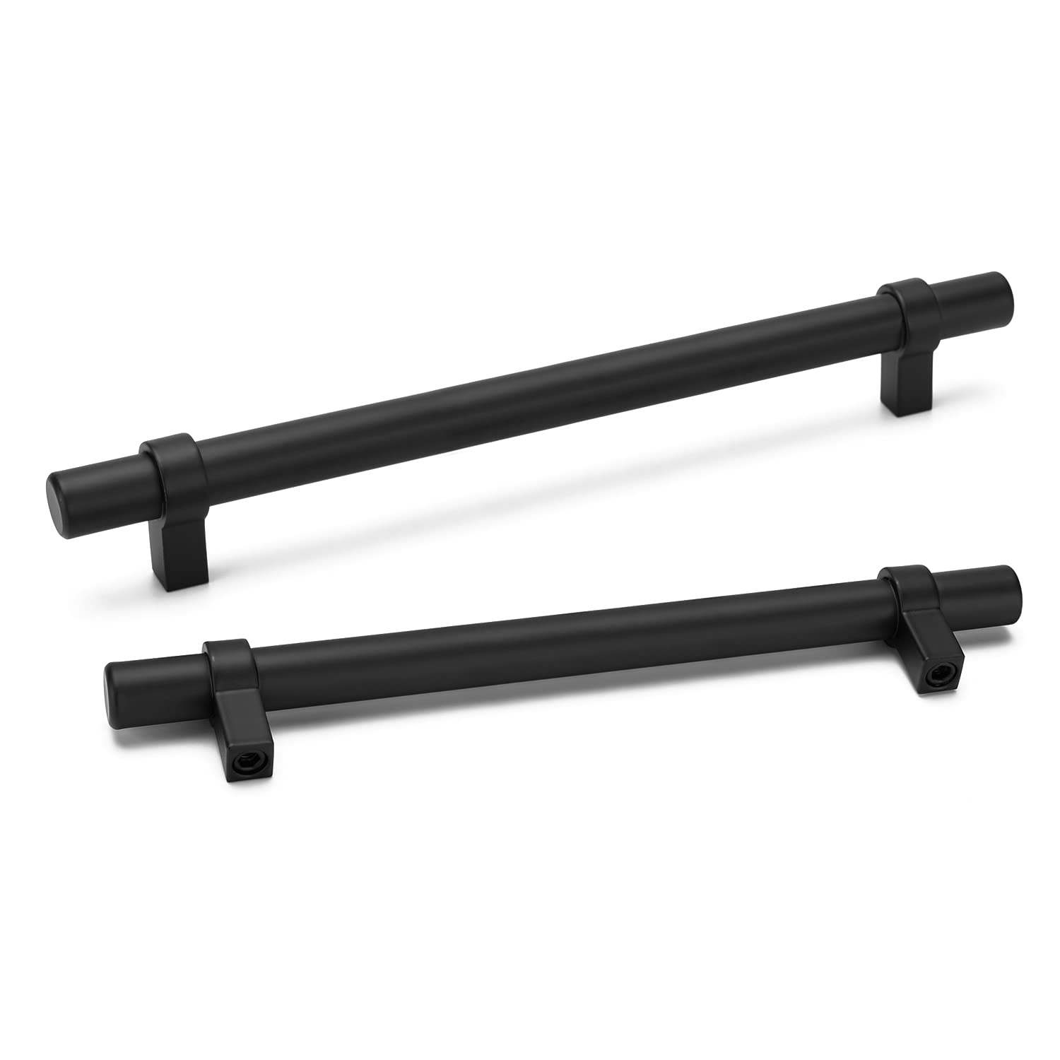 25 Pack Black Cabinet Pulls 5 Inch Hole Center - Matte Black Drawer Handles for Kitchen Cabinets, Dressers & Furniture (Ideal for Home Renovation & DIY Projects)