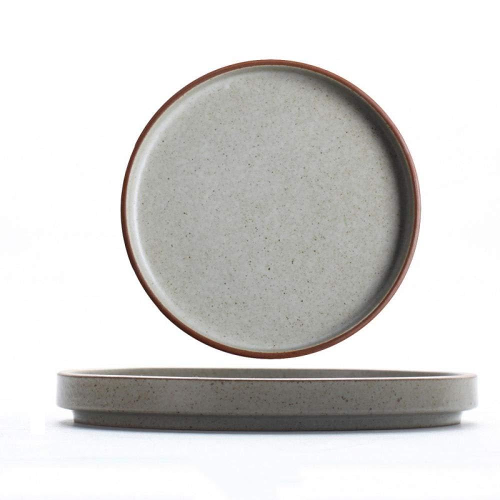 Vintage Ceramic Dinner Plates - 10 Inch Handmade Stoneware Dishes for Soup, Steak & Everyday Meals | Personalized Retro Tableware for Home Dining & Restaurant Use