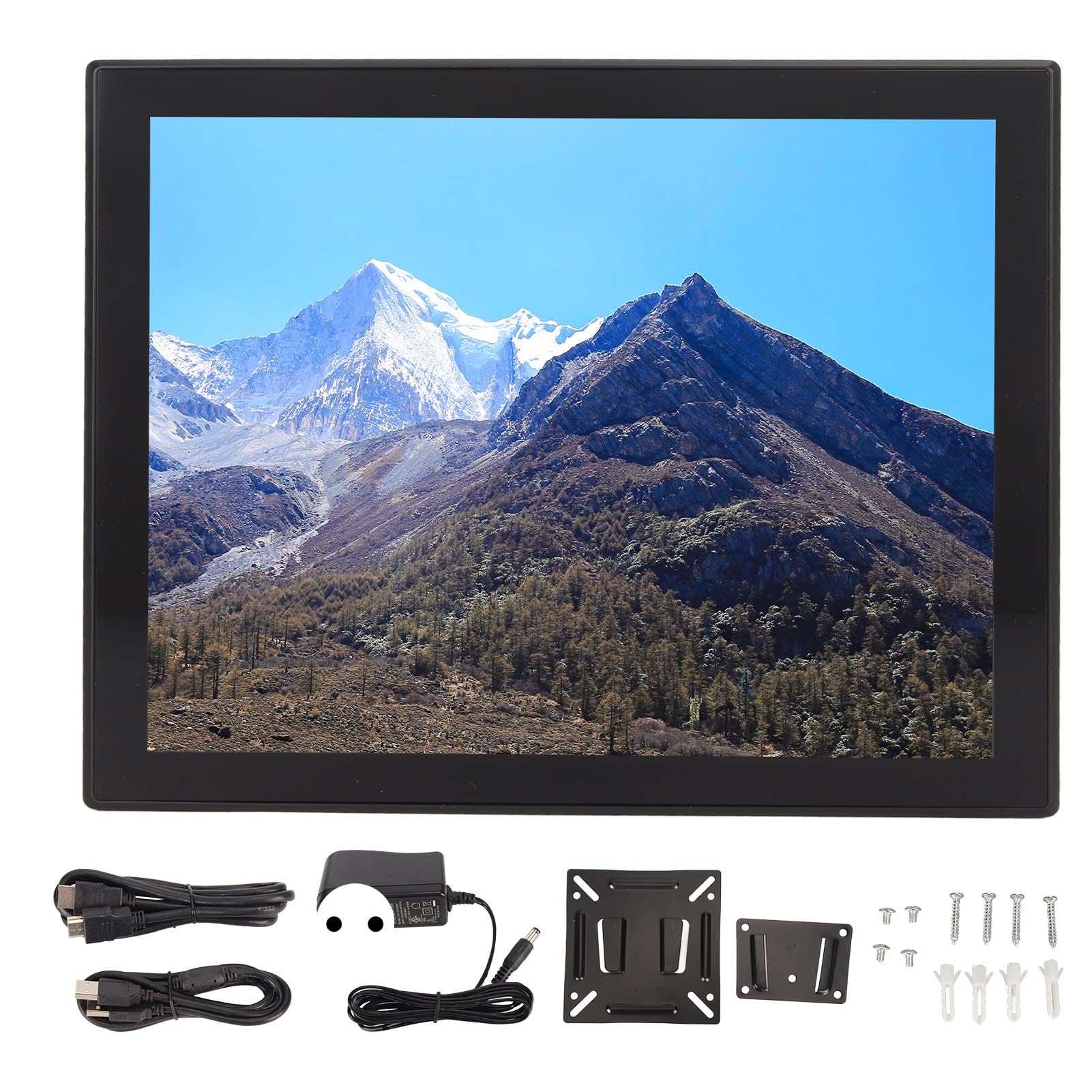 8 Inch Wall Mount Touchscreen Monitor with Capacitive Display for FC08 - Portable Touch Screen for Security Monitoring, Notebook Display (European Plug) - Ideal for Home Security, Office Work, and Digital Signage