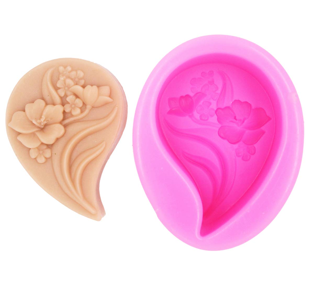 Flower Silicone Soap Molds for DIY Handmade Soap Making - 6 Cavity Craft Molds for Bath Bombs, Candles, Resin Art (Set of 2) - Perfect for Home Spa, Wedding Favors & Gift Making