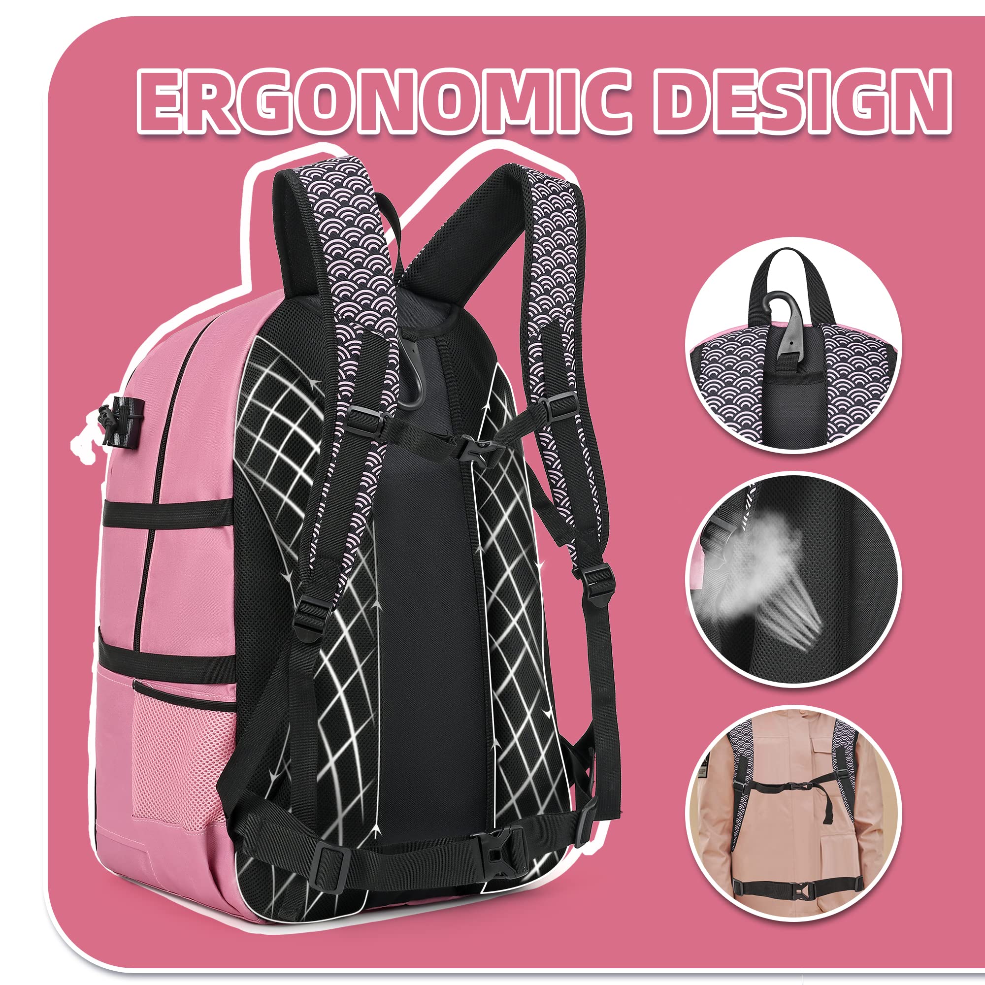 Boulder Bee Lacrosse Backpack with Stick Holders - Durable Field Hockey Bag for Women & Girls - Perfect for Training, Games & Travel | Sports Equipment Gift Idea