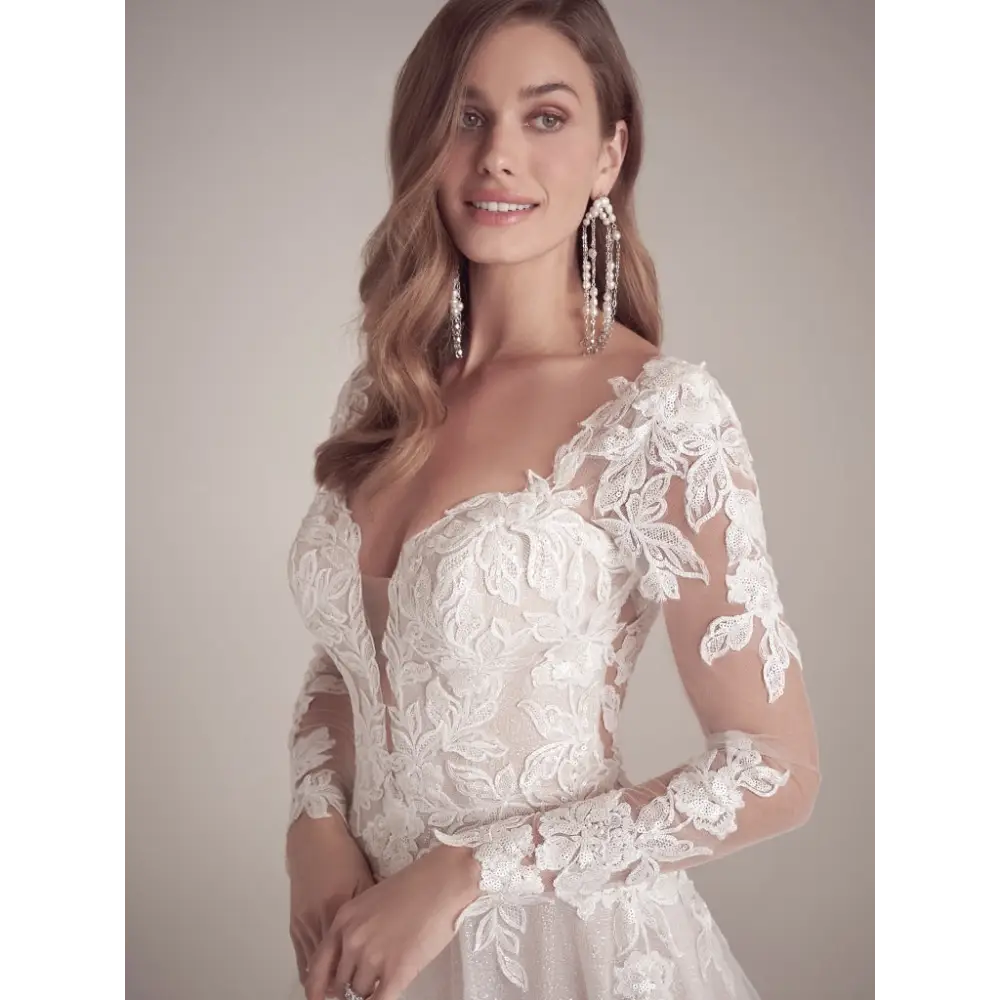 Maggie Sottero Britney Detachable Wedding Dress Sleeves - Elegant Bridal Accessories for Church, Garden & Outdoor Ceremonies