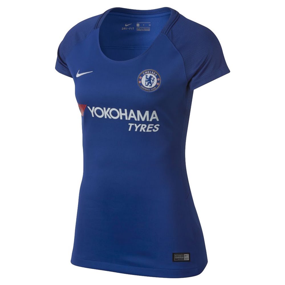 2017-2018 Chelsea FC Home Jersey - Nike Women's Soccer Shirt - Official Football Kit for Fans & Players - Perfect for Matches, Training & Casual Wear