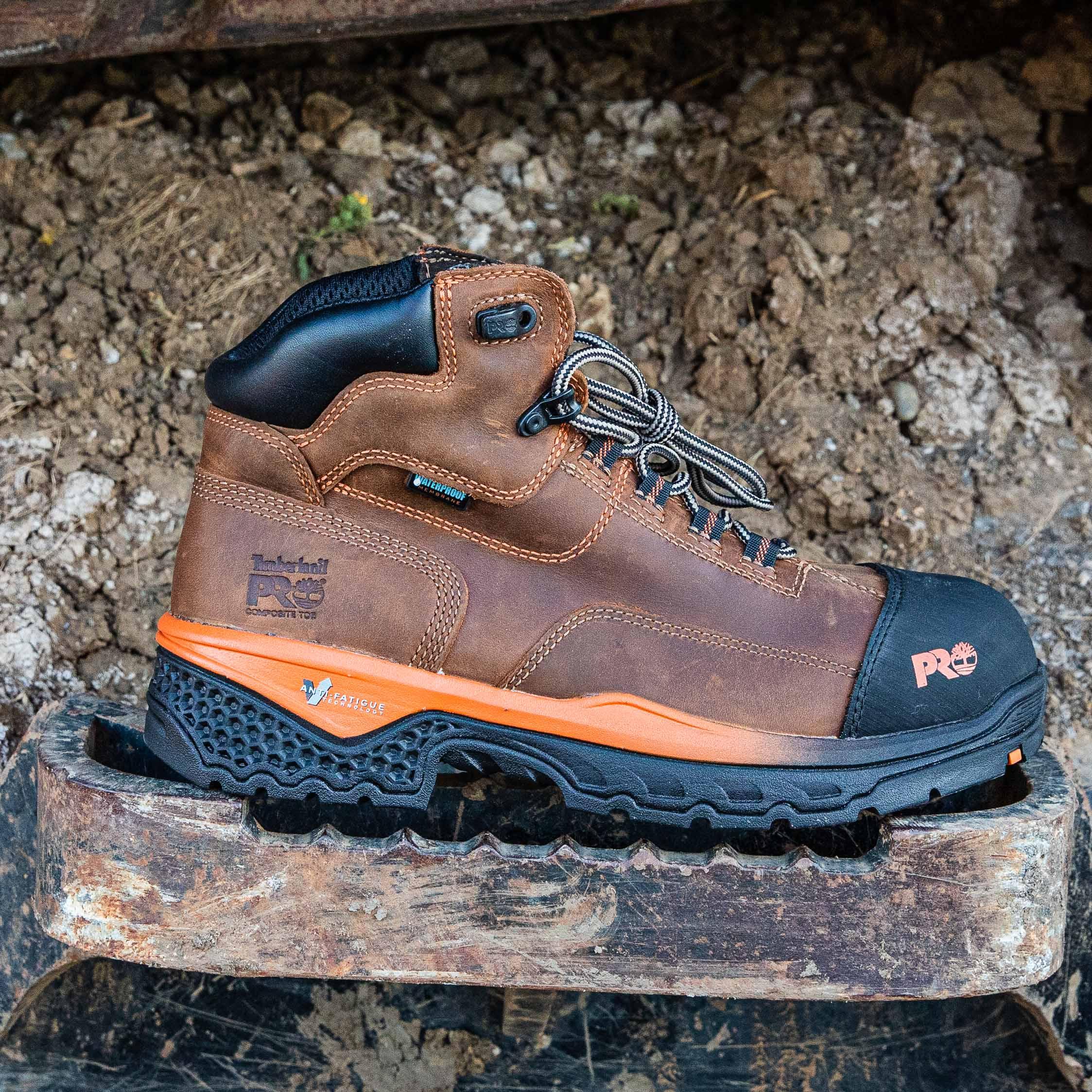Men's Bosshog 6 Composite Toe Waterproof Work Boots - Steel Toe Safety Shoes for Construction, Warehouse & Outdoor Work - Slip Resistant & Comfortable Work Footwear
